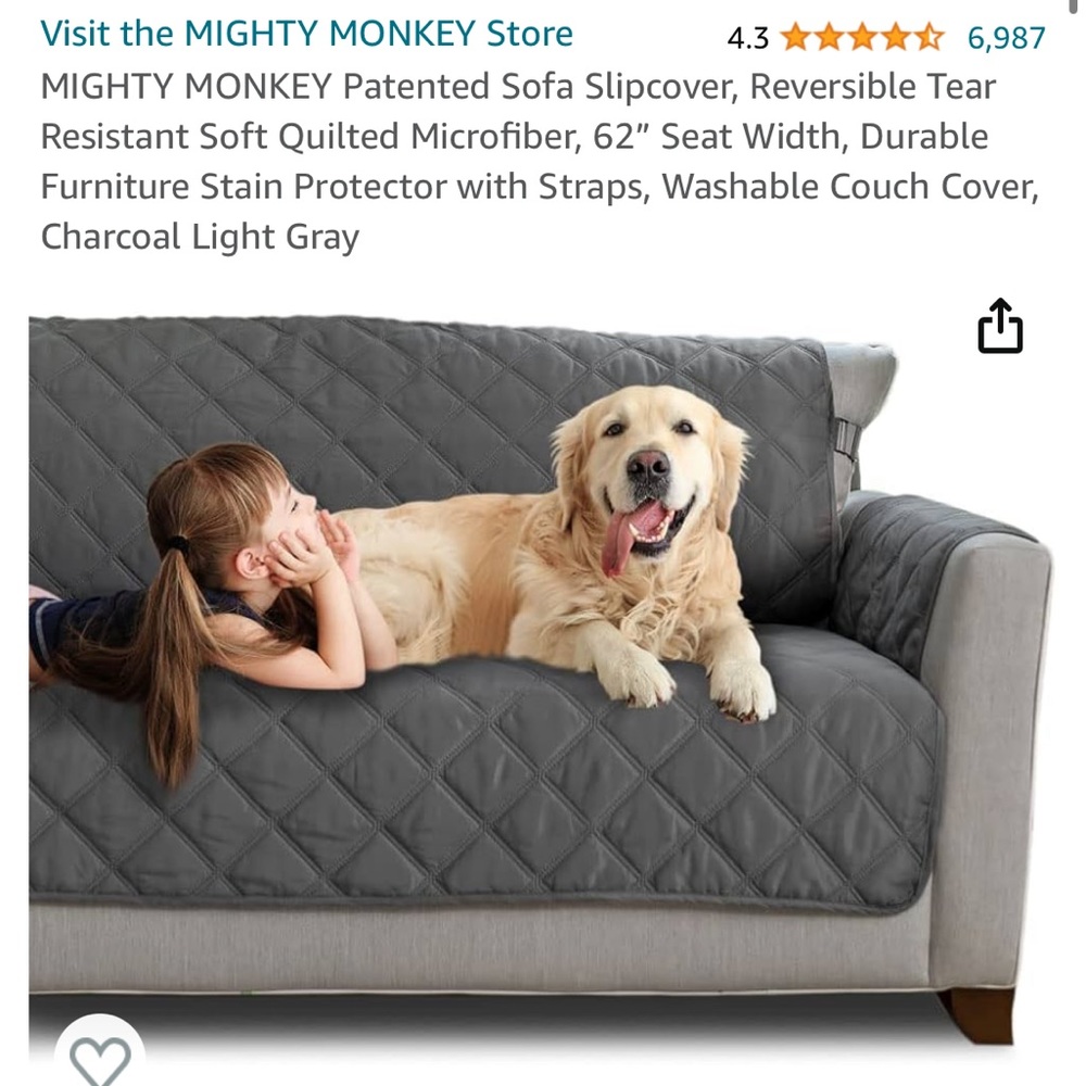 2 Dog couch covers